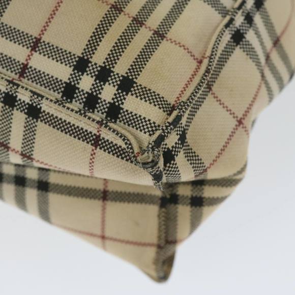 BURBERRY Nova Check Black label Hand Bag Canvas Beige Auth bs11104 - Picture 15 of 16